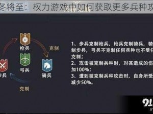 凛冬将至：权力游戏中如何获取更多兵种攻略