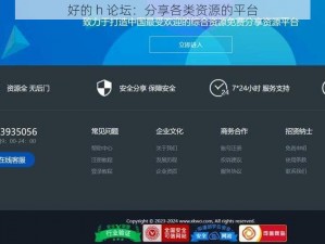 好的 h 论坛：分享各类资源的平台
