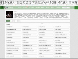 WWW.1688.MY进入;我想知道如何通过WWW.1688.MY 进入该网站，有具体的操作步骤吗？