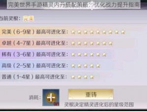 完美世界手游精灵内丹搭配策略：优化战力提升指南