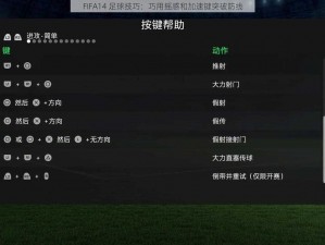 FIFA14 足球技巧：巧用摇感和加速键突破防线