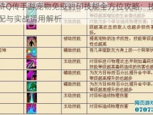 水浒Q传手游宠物免疫封印技能全方位攻略：技能搭配与实战运用解析