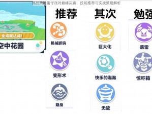 挑战策略蛋仔派对巅峰决赛：技能推荐与实战策略解析