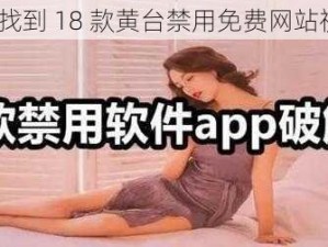 如何找到 18 款黄台禁用免费网站视频？