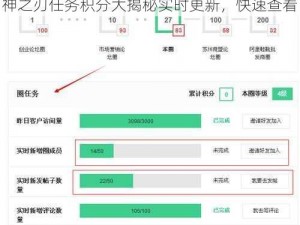神之刃任务积分大揭秘实时更新，快速查看