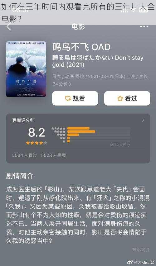 如何在三年时间内观看完所有的三年片大全电影？