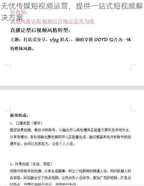 无忧传媒短视频运营，提供一站式短视频解决方案