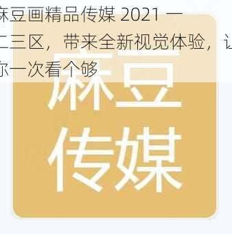 麻豆画精品传媒 2021 一二三区，带来全新视觉体验，让你一次看个够