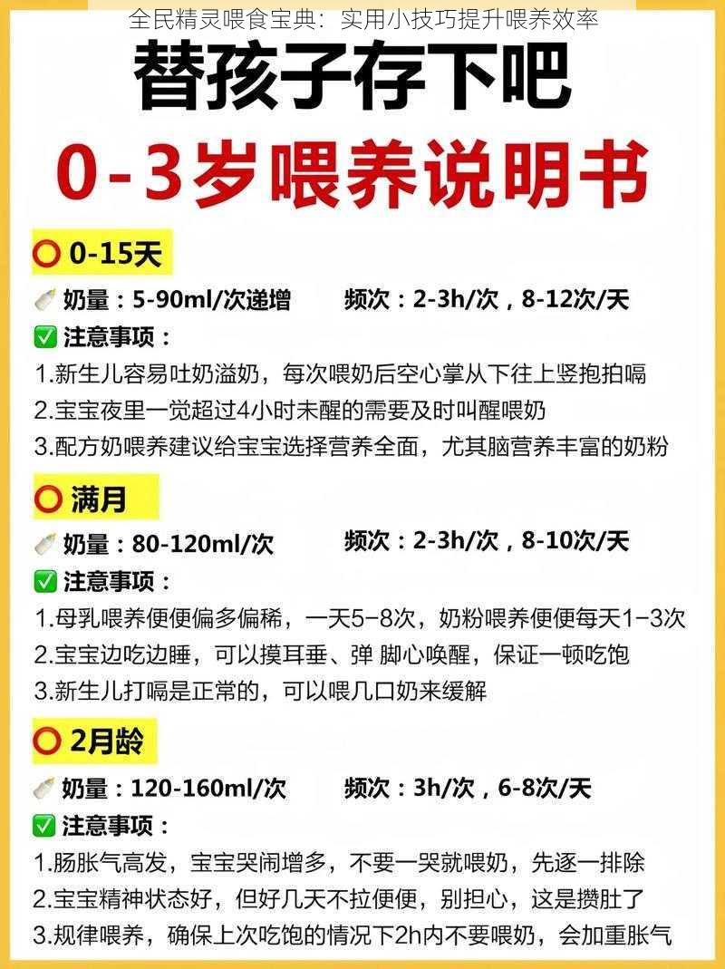 全民精灵喂食宝典：实用小技巧提升喂养效率