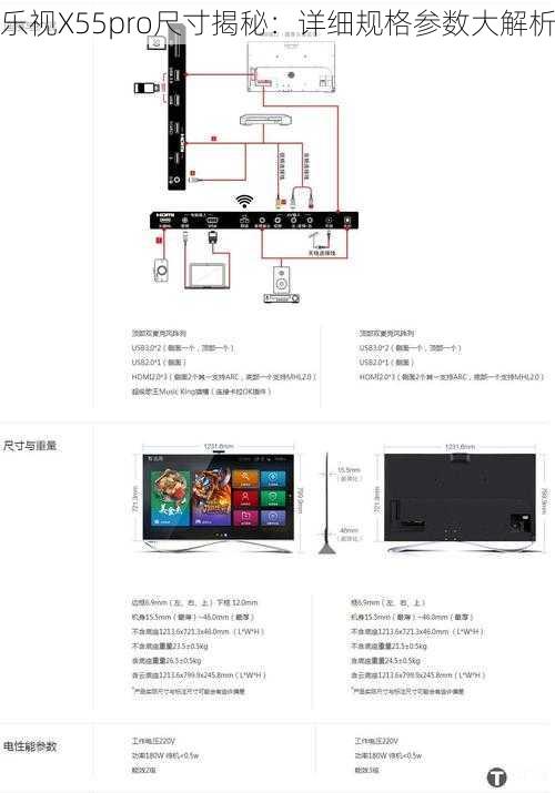 乐视X55pro尺寸揭秘：详细规格参数大解析