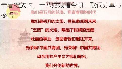 青春绽放时，十八姑娘唱今朝：歌词分享与感悟