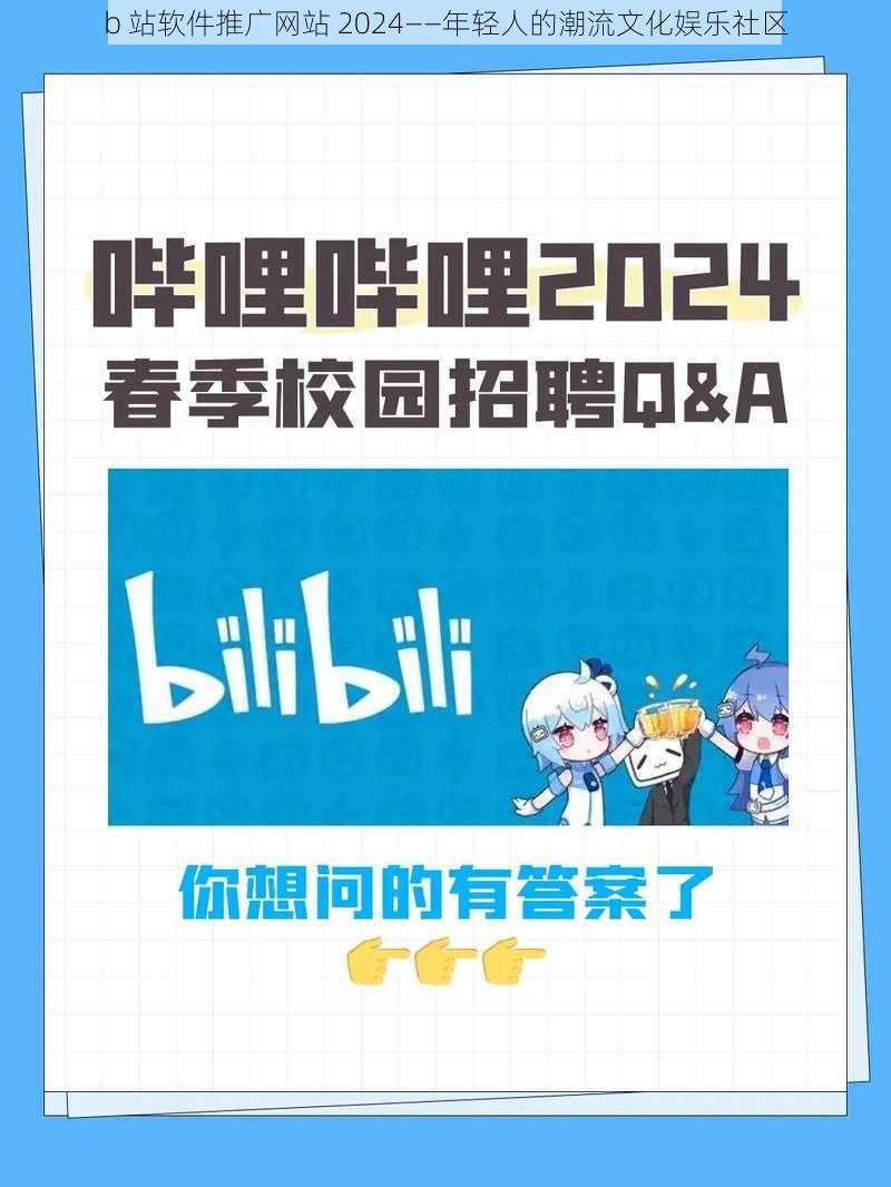 b 站软件推广网站 2024——年轻人的潮流文化娱乐社区