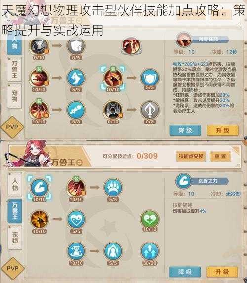 天魔幻想物理攻击型伙伴技能加点攻略：策略提升与实战运用