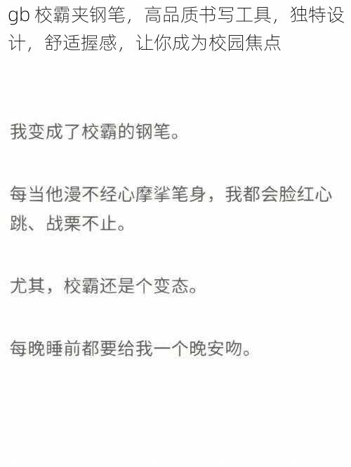 gb 校霸夹钢笔，高品质书写工具，独特设计，舒适握感，让你成为校园焦点