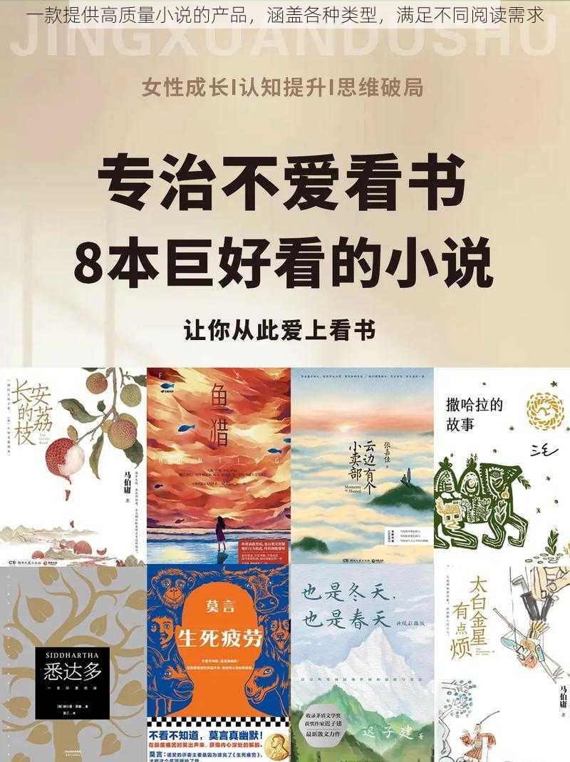 一款提供高质量小说的产品，涵盖各种类型，满足不同阅读需求