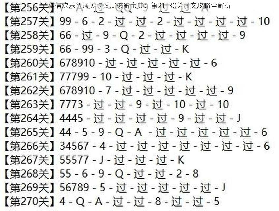 微信欢乐普通关卡残局破解宝典：第21-30关图文攻略全解析