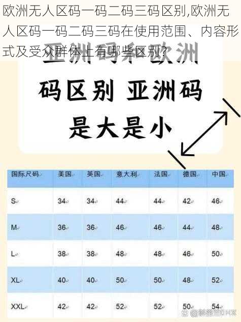 欧洲无人区码一码二码三码区别,欧洲无人区码一码二码三码在使用范围、内容形式及受众群体上有哪些区别？