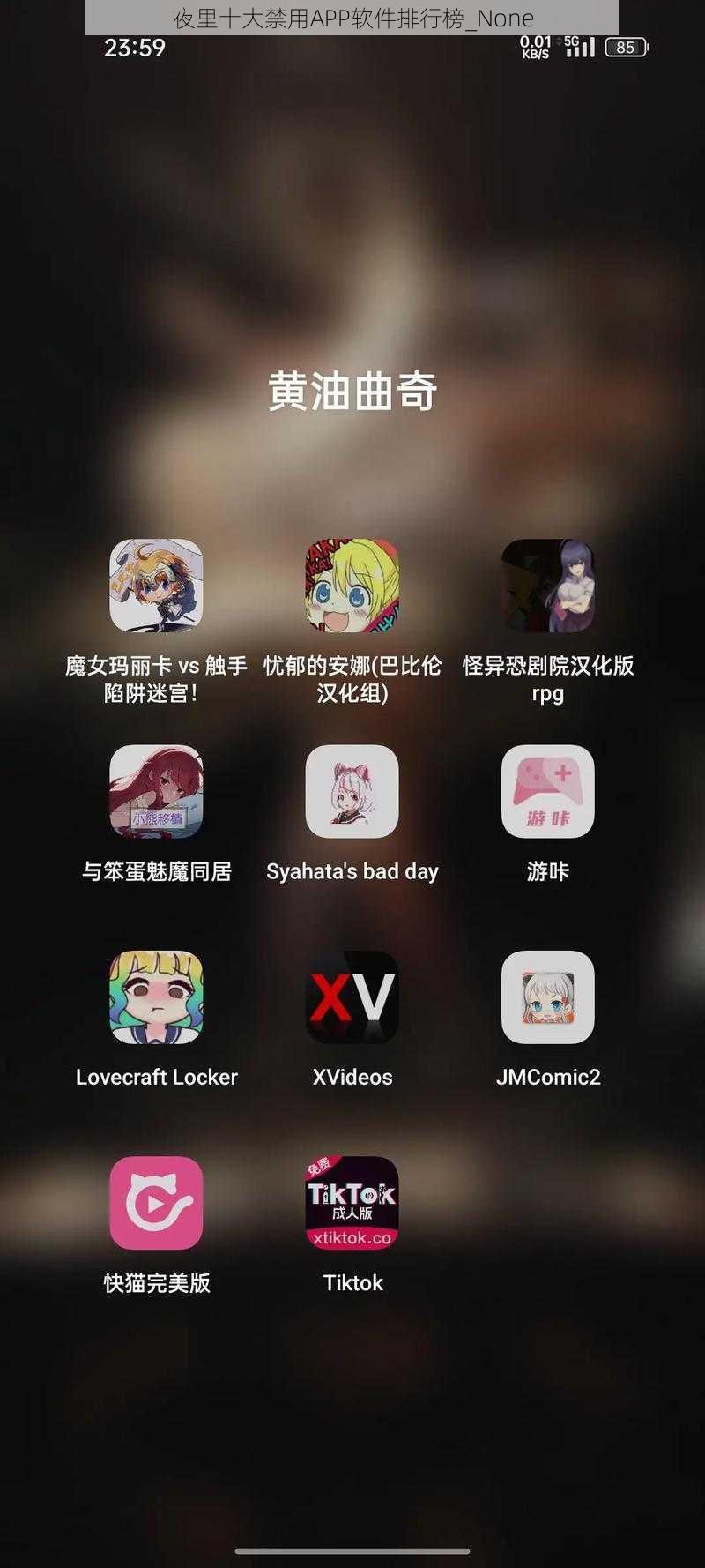 夜里十大禁用APP软件排行榜_None