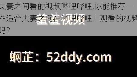 夫妻之间看的视频哔哩哔哩,你能推荐一些适合夫妻之间在哔哩哔哩上观看的视频吗？