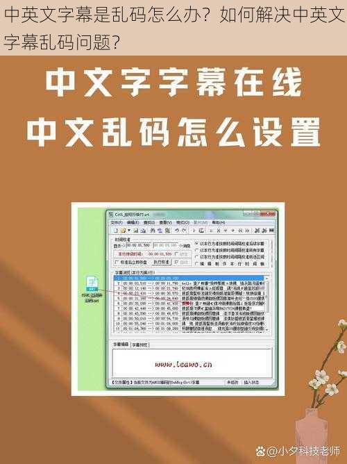 中英文字幕是乱码怎么办？如何解决中英文字幕乱码问题？