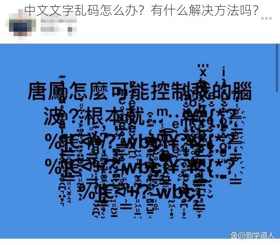 中文文字乱码怎么办？有什么解决方法吗？