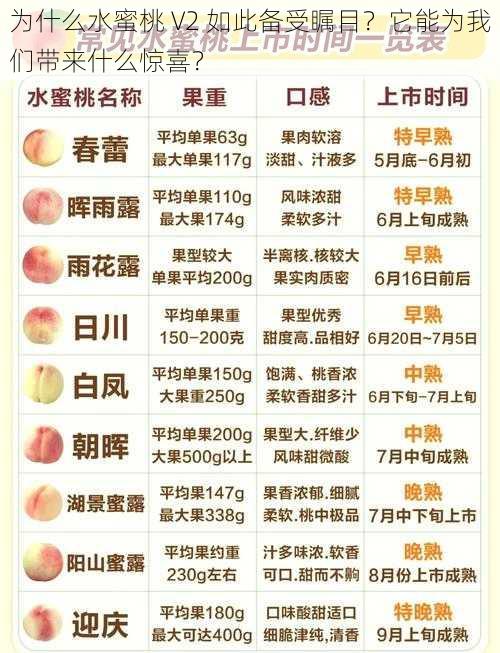 为什么水蜜桃 V2 如此备受瞩目？它能为我们带来什么惊喜？