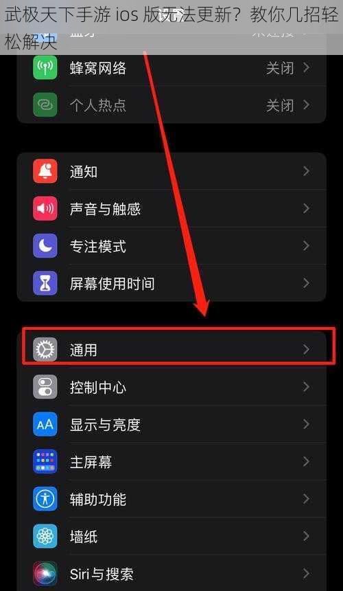 武极天下手游 ios 版无法更新？教你几招轻松解决