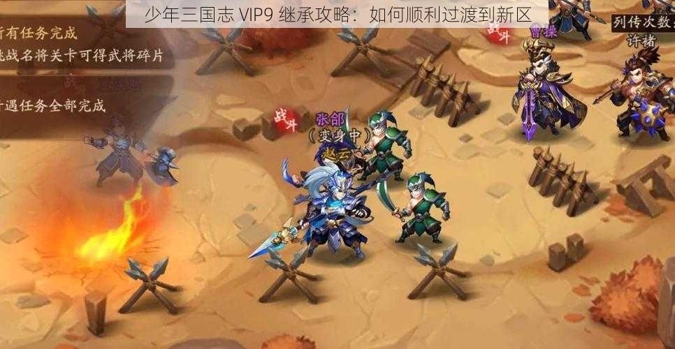 少年三国志 VIP9 继承攻略：如何顺利过渡到新区