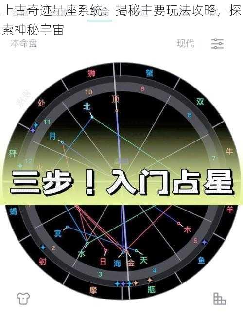 上古奇迹星座系统：揭秘主要玩法攻略，探索神秘宇宙